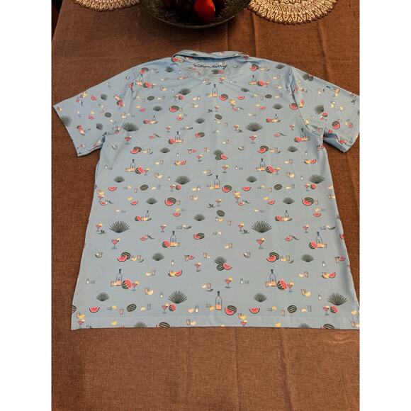 New William Murray Polo Shirt Mens Size XXL Golf Performance Agua Caliente Blue - Picture 7 of 10